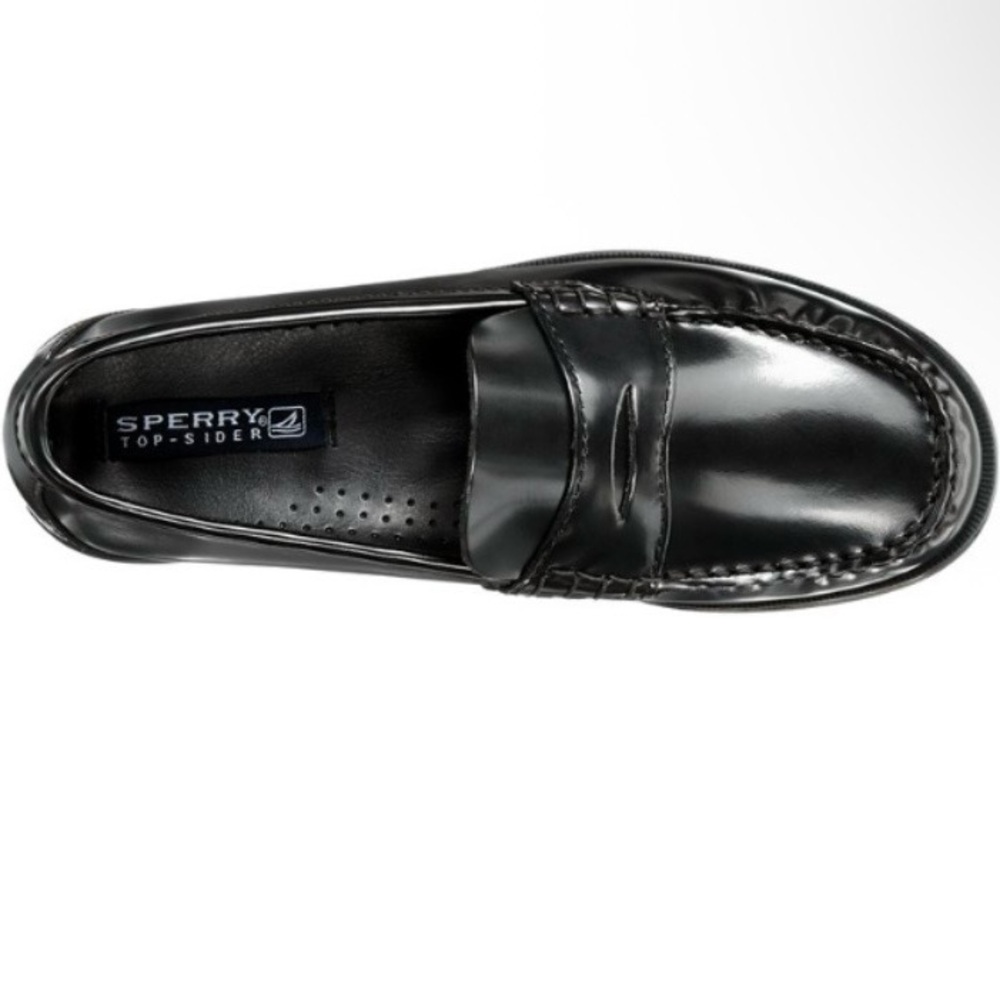 Sperry Top-Sider ‘Colton’ Boys Black Leather Loafers Size 1.5M - Picture 11 of 13